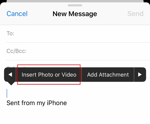 Email Attachments Ios Insert Photo