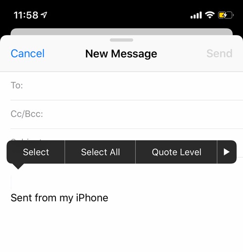 Email Attachments Ios Long Tap
