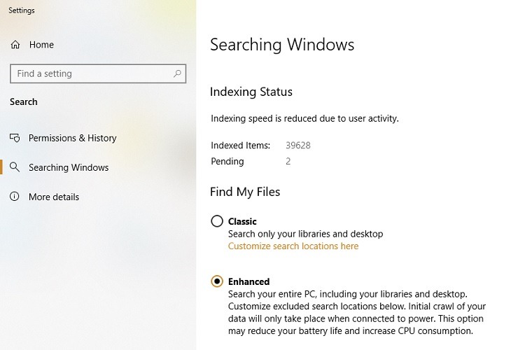 Enhanced Search 1903