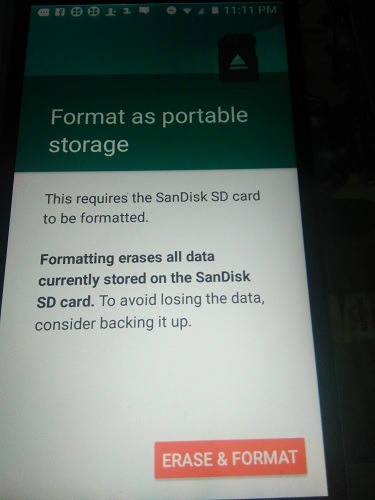 Format As Portable Storage Sd Card Format As Portable Storage Sd Card