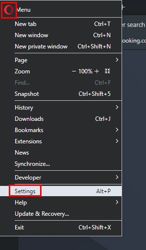 Google Settingsopera Google Settingsopera