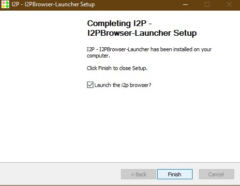 Launching I2p Browser