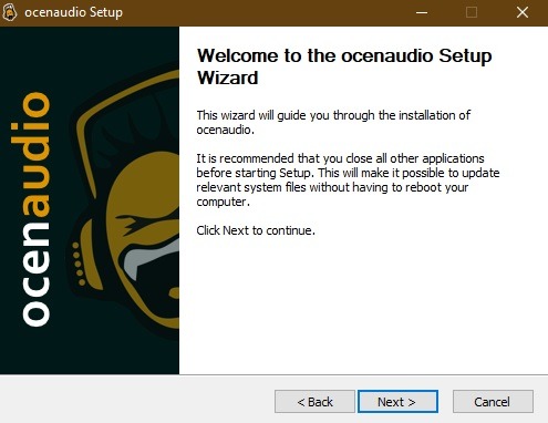 Ocenaudio Setup Wizard Ocenaudio Setup Wizard