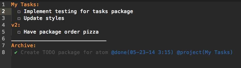 Atom Productivity Add Ons Tasks