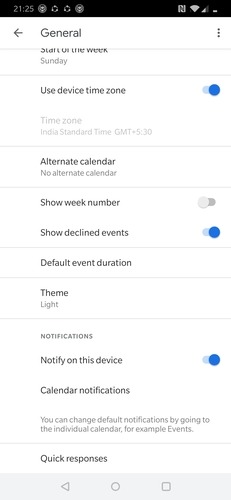 Google Calendar Quick Response
