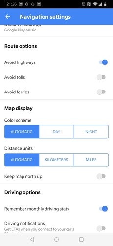 Google Maps Color Scheme Options