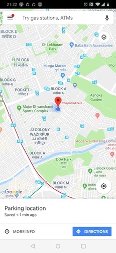 Google Maps Save Parking