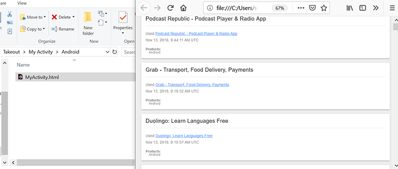 Google Personal Data Android 3 Takeout