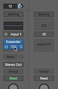 Logic Pro X Noise Removal Equalizer Opening