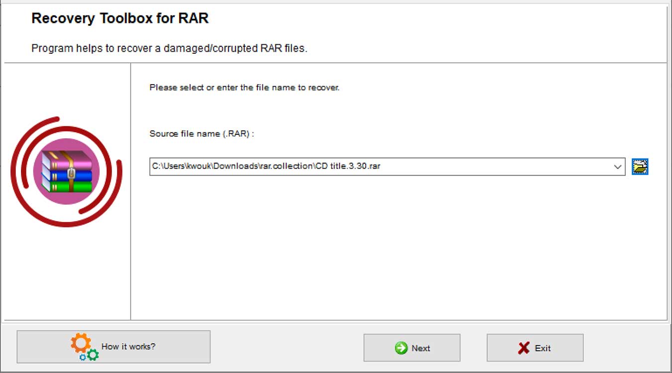 Recovery Toolbox Rar Choose File