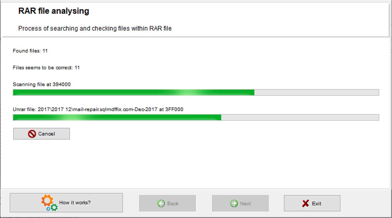 Recovery Toolbox Rar Scanning