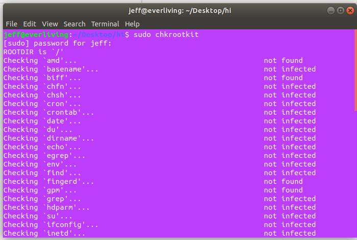Scan Server Chkrootkit Scan Server Chkrootkit