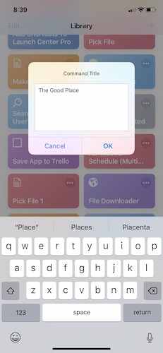 Shortcuts Apple Command Title