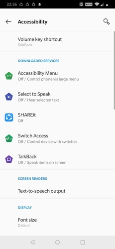Talkback Option Talkback Option