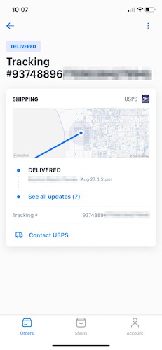 Tracking Package Delivery Smartphone Arrive Ios