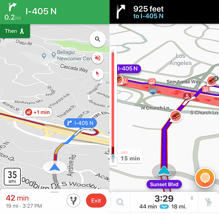 Waze Vs Google Maps Interface