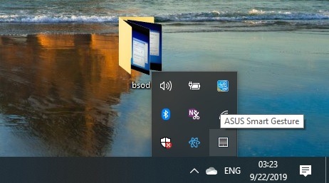 Asus Smart Gesture System Tray