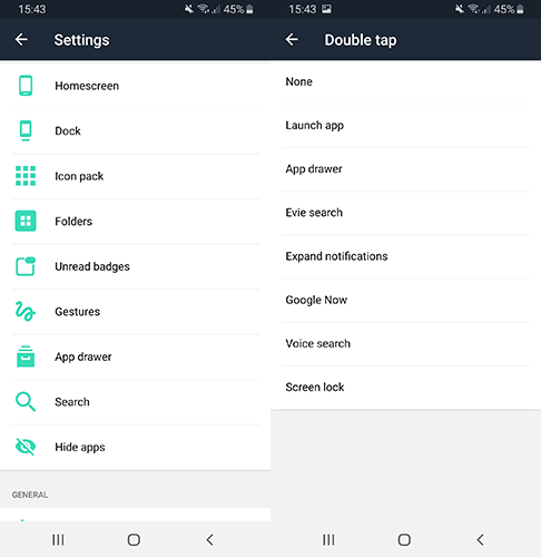 Android Power Evie Launcher Gestures Android Power Evie Launcher Gestures
