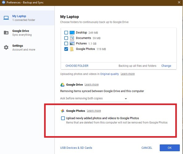 Backup And Sync App Photos To Google Photos