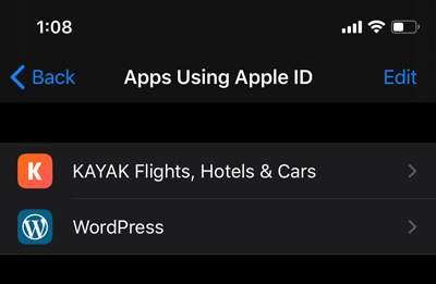Sign In With Apple App List
