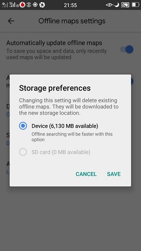 Storage Preferences Maps