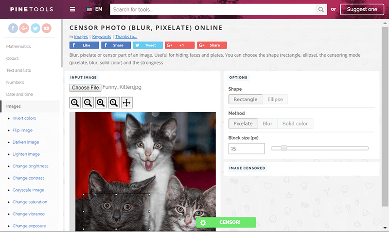 Blurring Images Pinetools Censor 1 Select Blurring Images Pinetools Censor 1 Select