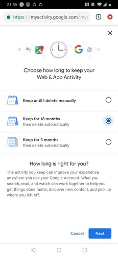 Chrome Web Activity Delete History Duration
