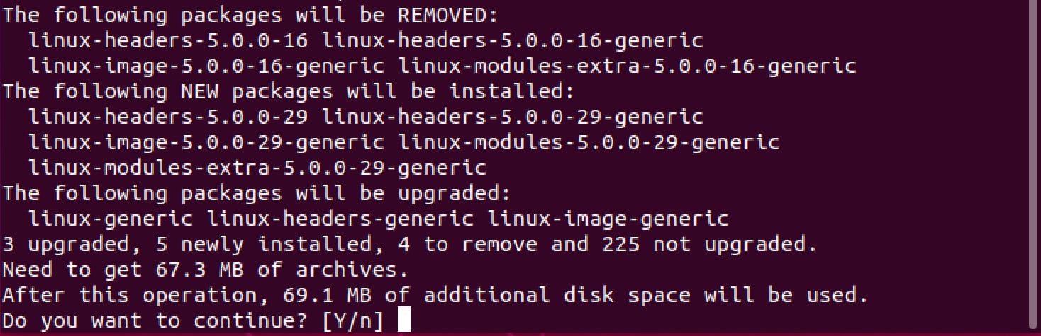 Linux Downgrade Kernel Confirm