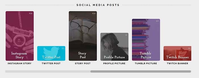 Pixteller Social Post Presetsize