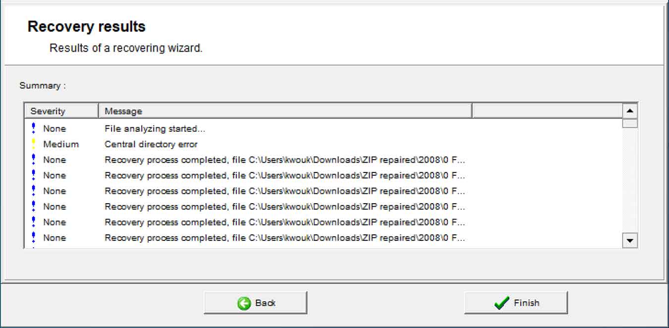 Recover Toolbox For Zip Review Results