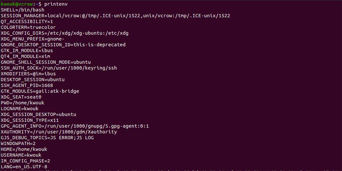 Set List Environment Variables Linux List