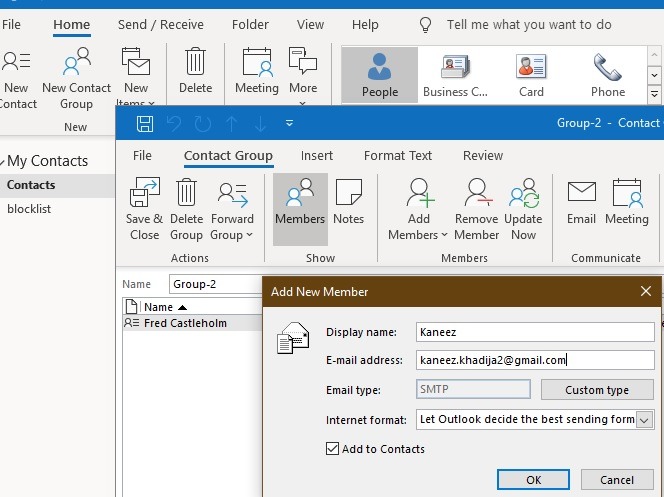 Add Gmail Contacts To Group Outlook