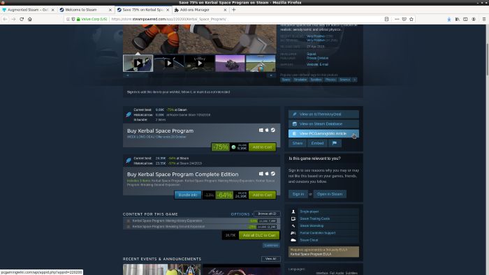 Augmented Steam Info Panels