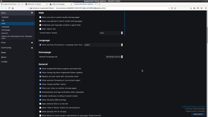 Augmented Steam Options