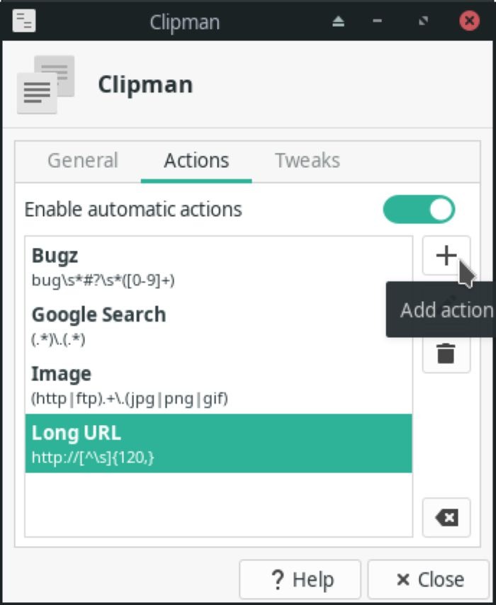 Clipman Actions List Clipman Actions List
