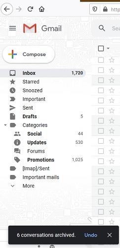 Conversations Archived Gmail Webmail
