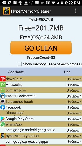 Go Clean Hypermemorycleaner App