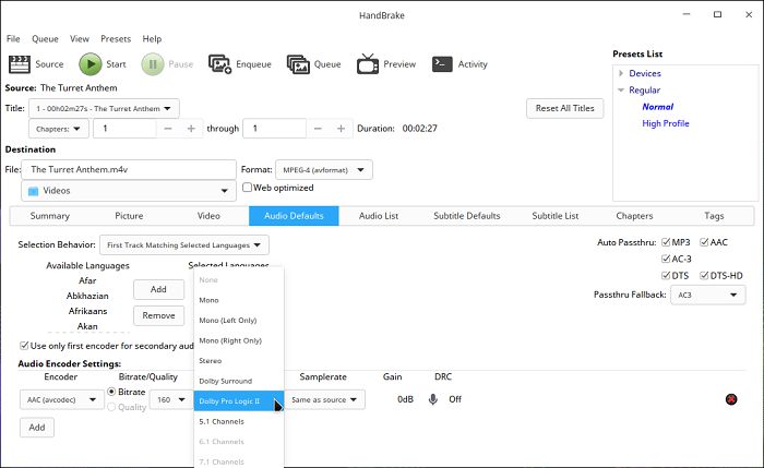 Handbrake For Quality Or Speed 004