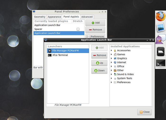 Lxde Panels As Launchers Bar And Spacer Combos