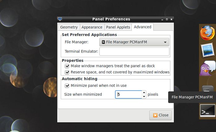 Lxde Panels As Launchers Panel Hiding