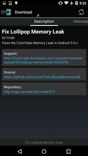 Lollipop Memory Leak