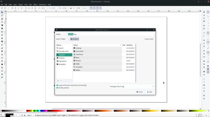 Making Logos With Inkscape Saving Our Work