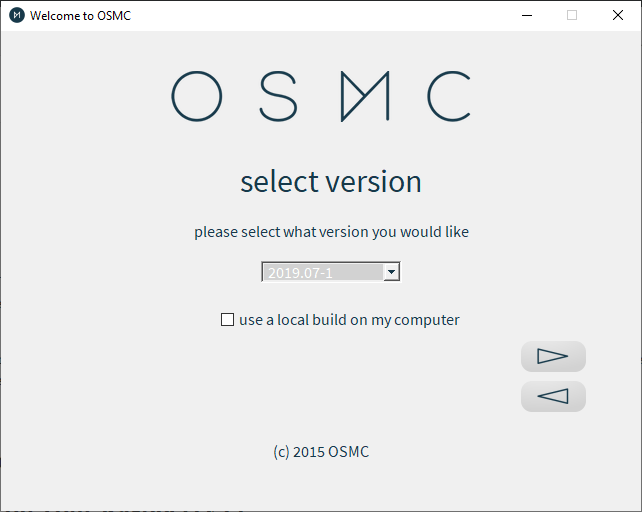 Osmc Installer Select Version Menu Osmc Installer Select Version Menu