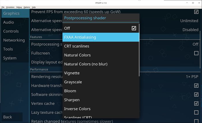 Ppsspp Psp On Deepin Linux Postprocessing Shaders