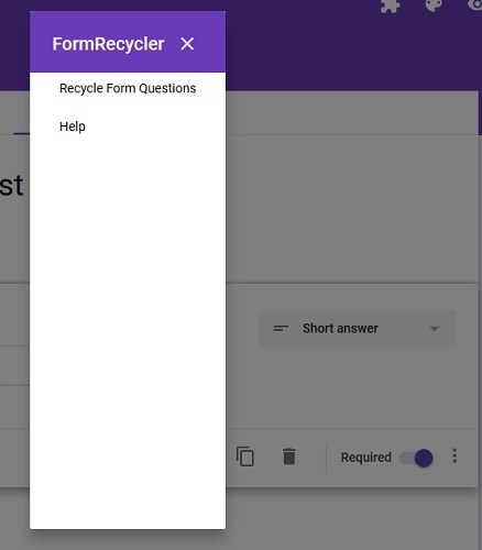 Recycle Form Questions Form Recycler Recycle Form Questions Form Recycler
