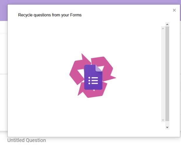 Recycle Questions Form Feature Recycle Questions Form Feature