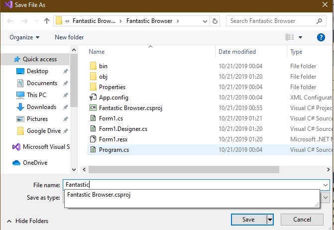 Save Browser Program