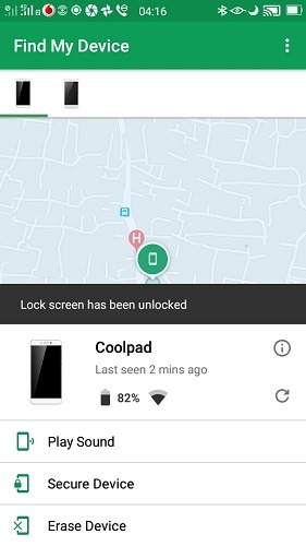 Screen Unlocked Second Phone