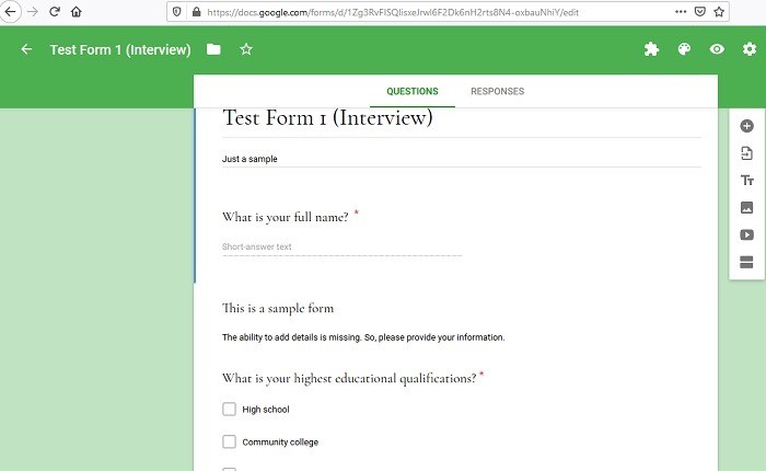 Test Form Created Google Forms Test Form Created Google Forms