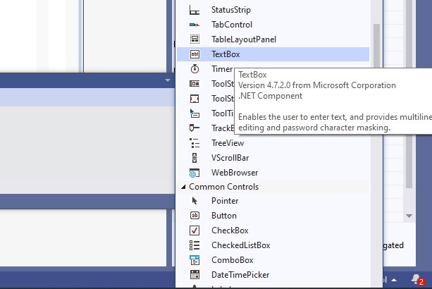 Textbox Visual Studio Form